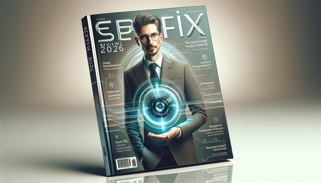 alt_text: Modern magazine cover featuring "Septifix Reviews 2026", product, reviewer, and elegant design elements.