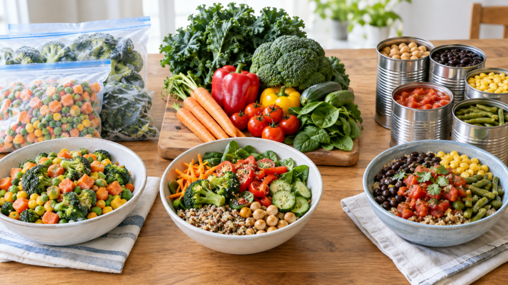 Frozen vs. Fresh vs. Canned Produce for Plant-Based Meals on a Budget