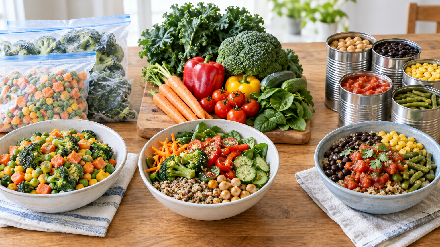 Frozen vs. Fresh vs. Canned Produce for Plant-Based Meals on a Budget