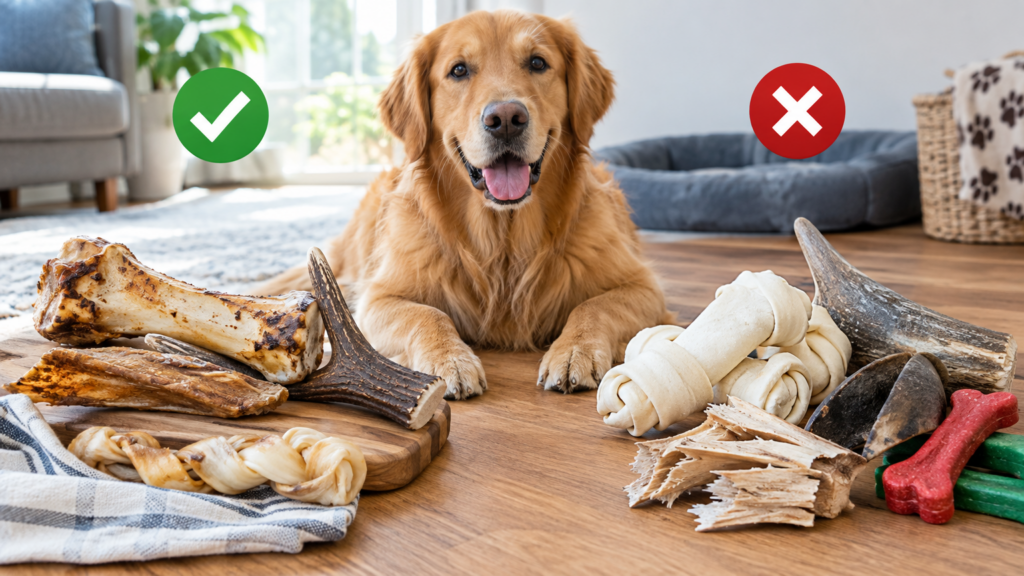 Safe vs. Risky Things for Dogs to Chew: A Cautious Guide to Bones, Antlers, Rawhide, and More
