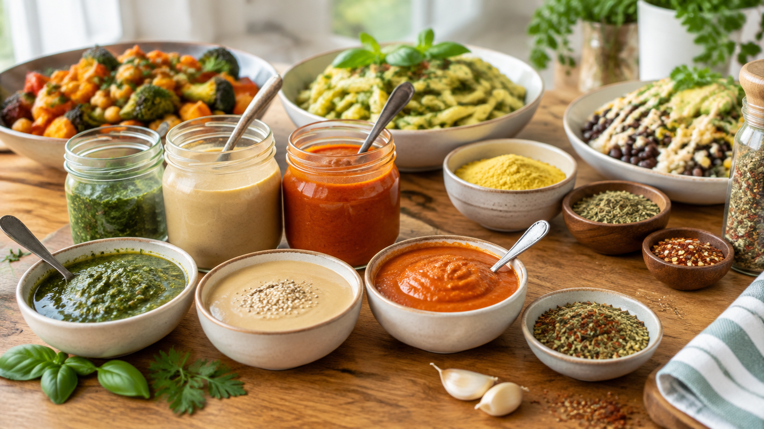Easy Plant-Based Sauces and Seasonings That Make Cheap Dinners Taste Better