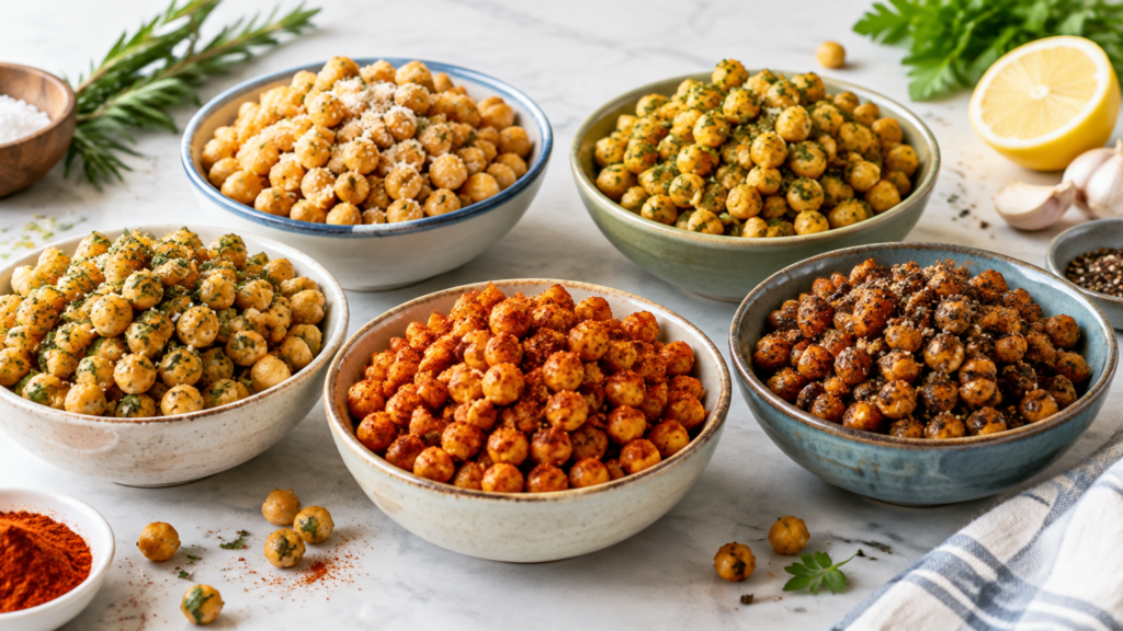 Savory Roasted Chickpeas: 5 Crunchy Flavors for an Easy Afternoon Snack